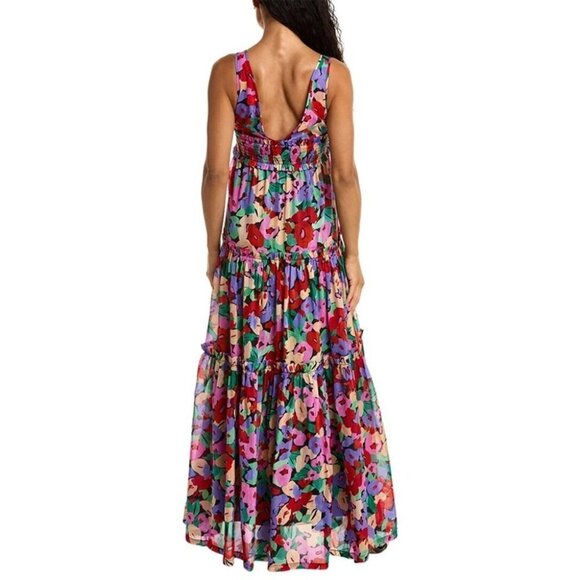 Nicholas Myla Maxi Dress in Multicolor 2 Womens Long Floral Gown - Picture 15 of 16